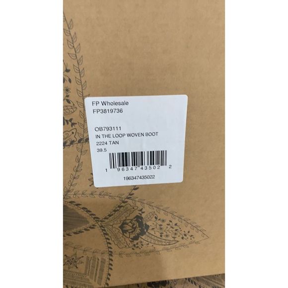 BRAND new in box, Free People In The Loop Woven Boot, in Tan, size 39.5 - Picture 11 of 11